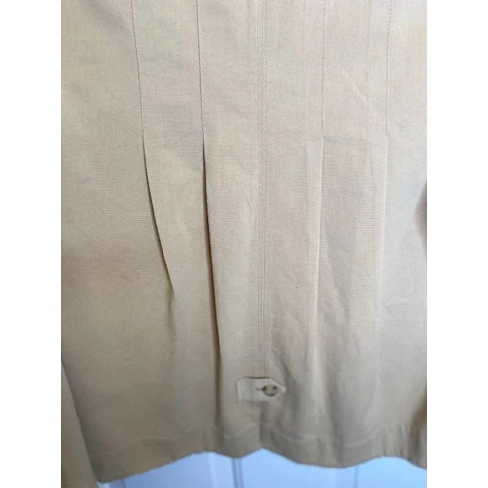 J. Jill Light Weight Jacket Sz Small Tan Rayon Cotton Spandex - Picture 5 of 6